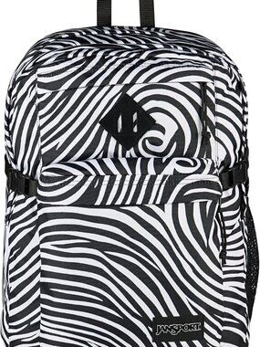 Main Campus Jansport BackPack-Surreal Swirls, black & white, large